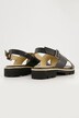 Leren sandalen, gekruiste bandjes, wijdte H