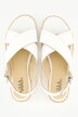 Leren sandalen, gekruiste bandjes, wijdte H