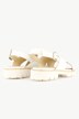 Leren sandalen, gekruiste bandjes, wijdte H