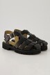 Leren sandalen, gevlochten look, wijdte H