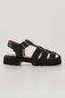 Leren sandalen, gevlochten look, wijdte H