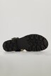 Leren sandalen, gevlochten look, wijdte H