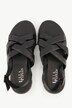 Leren sandalen, metallic look, wijdte H