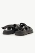 Leren sandalen, metallic look, wijdte H