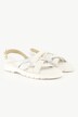 Leren sandalen, metallic look, wijdte H