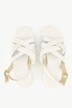 Leren sandalen, metallic look, wijdte H