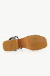 Sandalias de piel estilo zueco, remaches, suela de madera, tacón de bloque
