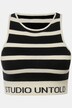 Gebreide top, tight shape, strepen, Studio Untold onderborstband