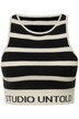 Úpletový top, úzký, proužky, pás pod prsy Studio Untold