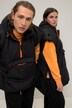 Poncho-vest med hætte, farvet lynlås og kængurutaske, unisex