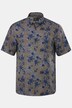 Hemd, Halbarm, Alloverprint, Buttondown-Kragen, Cuba-Fit, bis 8 XL