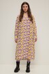 Maxi-jurk, A-lijn, all-over print, V-hals, knoopsluiting