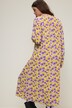 Maxi-jurk, A-lijn, all-over print, V-hals, knoopsluiting