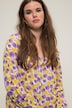 Maxi-jurk, A-lijn, all-over print, V-hals, knoopsluiting