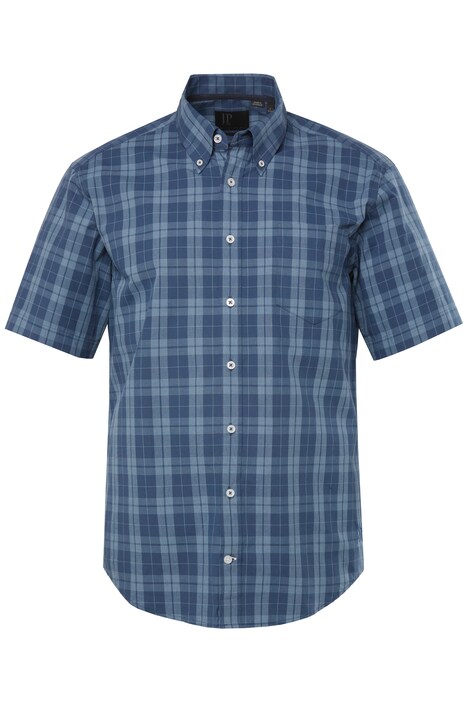 Kostkovaná košile, krátké rukávy, límeček s knoflíky, Modern střih, do 8XL