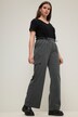 Pantalon cargo à coupe large et droite, poches cargo et taille élastique
