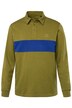 Rugby mikina, pruhy na hrudi, polo límeček s patentními knoflíky, do 8XL