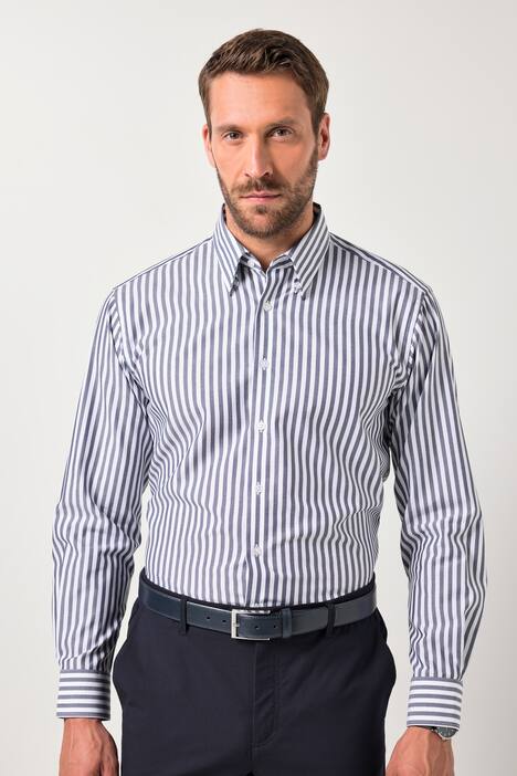 JP1880 Streifenhemd, Business, Langarm, verdeckter Buttondown-Kragen, Easy Care, Modern Fit, bis 8 XL