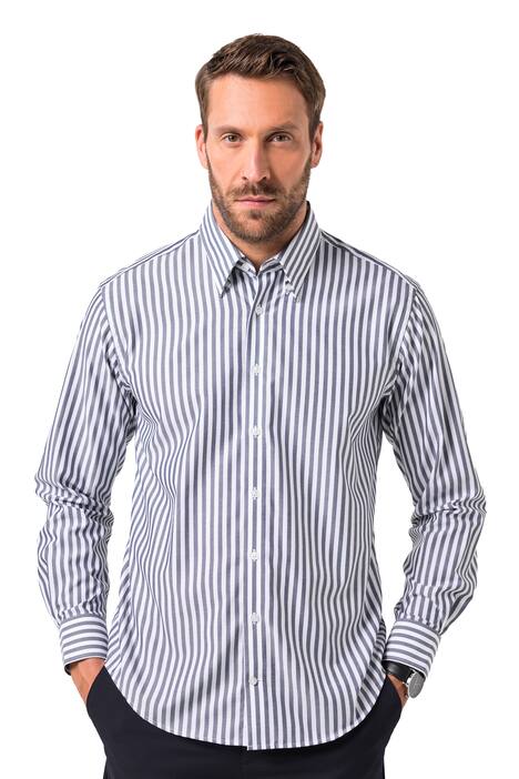 Pruhovaná košile, Business, dlouhé rukávy, skrytý límeček s knoflíky, Easy Care, Modern střih, do 8XL