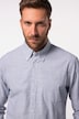 Oxfordskjorte, langærmet med striber, button-down krave, moderne pasform, op til 8XL