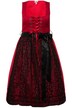 Dirndl, krajková zástěra, hranatý výstřih, bez rukávů