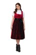Dirndl, krajková zástěra, hranatý výstřih, bez rukávů