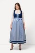 Abito tradizionale Dirndl smanicato con zip e scollo rettangolare