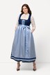 Abito tradizionale Dirndl smanicato con zip e scollo rettangolare