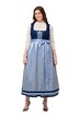 Dirndl, zip, hranatý výstřih, bez rukávů