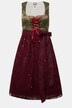 Dirndl, ornamenten, carréhals, mouwloos