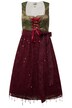 Dirndl, ornamenty, hranatý výstřih, bez rukávů