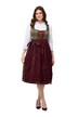 Dirndl, ornamenty, hranatý výstřih, bez rukávů
