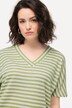 Sweatshirt, tofarvet, oversize, V-udskæring, korte ærmer