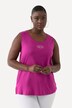 Top, pima cotton, slim, ronde hals, siersteentjes, mouwloos
