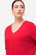 T-shirt, Struktur, brystlomme, V-udskæring og korte ærmer