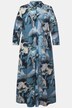 Robe Point de Rome à manches 3/4, col chemise - ligne A