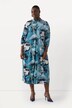 Robe Point de Rome à manches 3/4, col chemise - ligne A