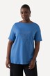 T-Shirt, Pima Cotton, bregne, bådudskæring, korte ærmer