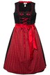 Dirndl, květovaná výšivka, hranatý výstřih, bez rukávů