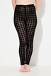 Mesh-leggings, flokktrykk, houndstooth-trykk