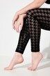 Mesh-leggings, flokktrykk, houndstooth-trykk