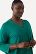 Slinky longshirt, piqué, tuniekhalslijn, 3/4-mouwen