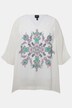 Tuniek, dubbelgelaagd, oversized, V-hals, halve mouwen
