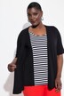 Two-in-One-Shirt, striber, rund hals, korte ærmer