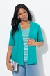 Two-in-One-Shirt, striber, rund hals, korte ærmer