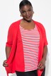 2-in-1 shirt, strepen, ronde hals, halve mouwen
