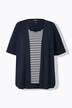 Two-in-One-Shirt, striber, rund hals, korte ærmer