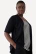 Two-in-One-Shirt, striber, rund hals, korte ærmer