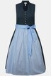 Dirndl, smykkeknapper, høj krave, V-udskæring, ærmeløs