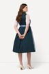Dirndl, smykkeknapper, høj krave, V-udskæring, ærmeløs